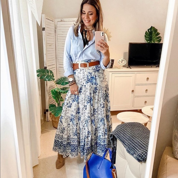 Zara floral print skirt bloggers favorite - Picture 6 of 16